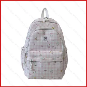 GC2 Sanrio HELLO KITTY Ba lô đại học dành cho sinh viên Túi đi học nữ thời trang in hình dung tích lớn CG2