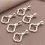 PNPIA- 3 / 5 Chiếc Of18K Mạ Đồng Chính Hãng Vàng Thi Bạc Trắng Lá Vàng Kết Nối Bule, Phụ Kiện Làm Đồ Trang Sức DIY