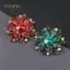 PNPIA- 1 Cái Thanh Lịch Ve Áo Hoa Pin Phóng Đại Thời Trang Retro Sống Động Nhiều Màu Sắc Pha Lê Thủy Tinh Thổ Cẩm Pin Nữ Áo Lớn Phụ Kiện