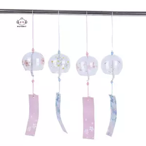 Maybest 1 Chiếc Chuông Gió Thủy Tinh Treo Thủ Công Chuông Gió Trang Trí Nhà Họa Tiết Sakura {VN}