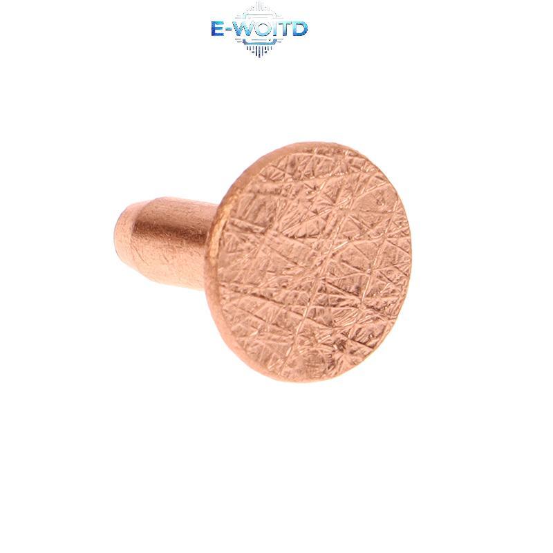 E-WOITD Bộ 10 Đinh Tán Đồng Kèm Vòng Đệm Burrs, Phụ Kiện Cố Định Da, DIY Vintage