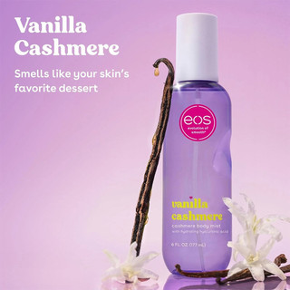 eos Cashmere Body Mist,  24 Hour Moisture, Plant-Based Squalane to Soothe