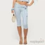 MAPLEPOET-Quần Capri mùa hè dành cho nữ Quần crop Slim Fit với chi tiết eo bên để giải trí hàng ngày