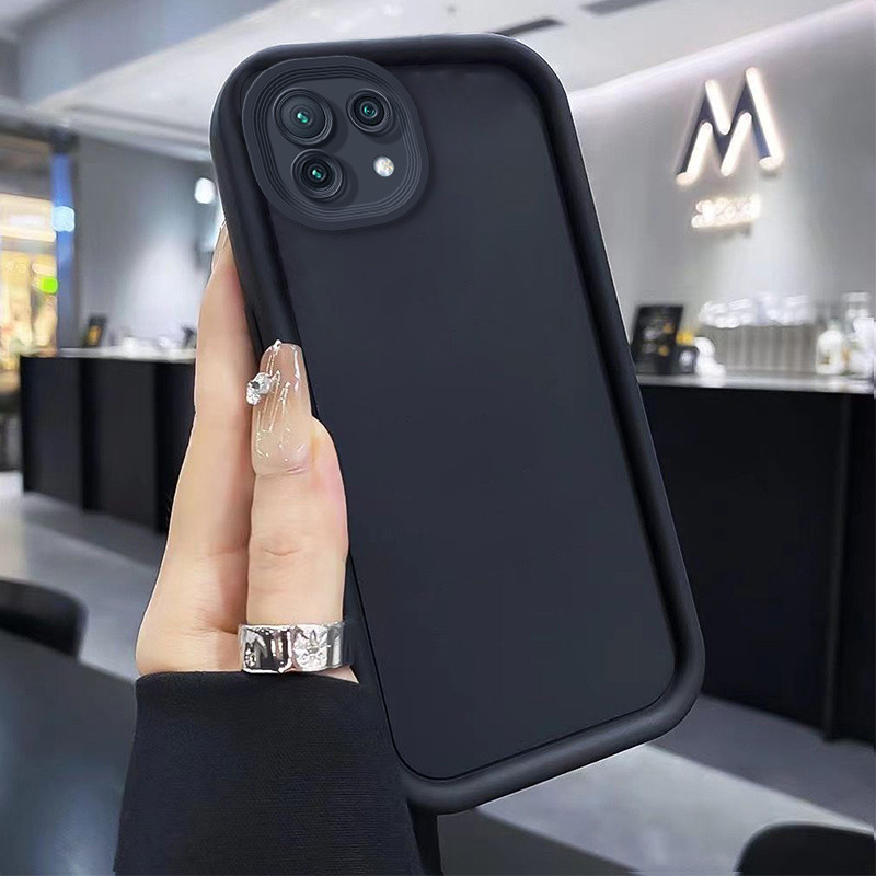 Ốp Lưng Cho Xiaomi mi 11 Lite Xiaomi 11t pro Xiaomi 11 Lite 5g ne Vỏ Điện Thoại Lo Âu Vỏ Mềm Chống Sốc Thiết Kế Mới Thẩm Mỹ Có Giá Đỡ Cho Bé Trai Đen JTUZJ1