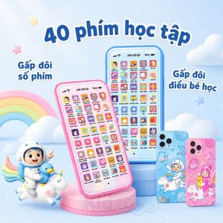 Điện Thoại Học Tiếng Anh KidToys 40 Phím - Đồ Chơi Tương Tác Giúp Bé Tập Nghe Nói