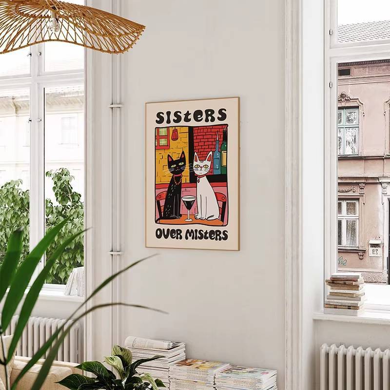Retro Bếp Canvas Poster Mèo Đầu Bếp Nghệ Thuật In Món Ăn Nghệ Thuật Treo Tường Hình Ảnh Cho Phòng Ngủ Nhà Bếp Trang Trí Nhà Cửa Quà Tặng Ý Tưởng