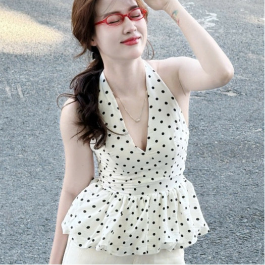 Áo Yếm Chấm Bi Hở Lưng Dáng Bí Siêu Hot DOTTIE TOP Siêu Xinh Kenco clothing M362