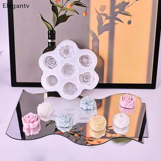 EGN 7 Trong 1 Hoa Khuôn Silicon 3D Hoa Hồng Mẫu Đơn Bánh Sô Cô La Khuôn Nướng Bánh Handmade Nến Xà Phòng Thạch Cao Nhựa Thủ Công Dụng Cụ Làm N