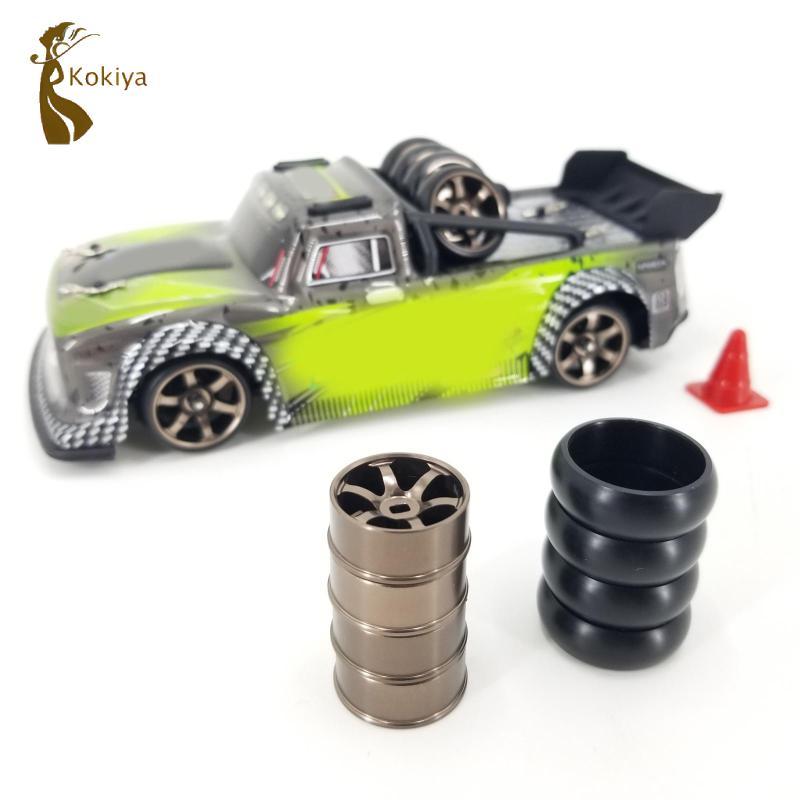 RC Slick Bánh Xe Lốp Bánh Xe Vành Cho K969 1: 28 Xe Bánh Xích Xe DIY Phụ Kiện