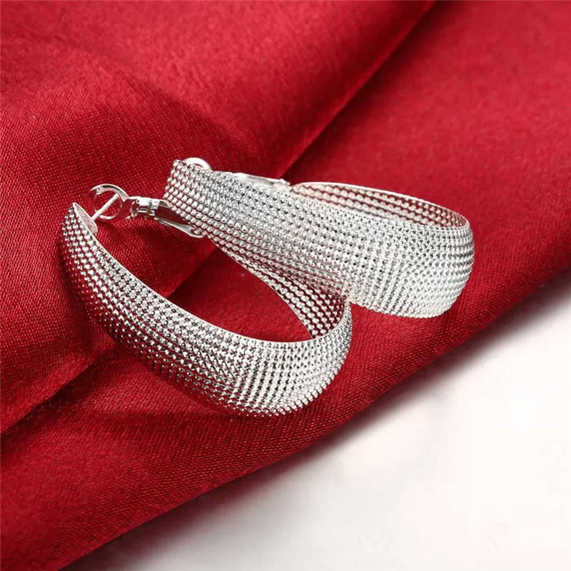 Vòng bông tai bạc 925 đẹp cho tiệc cưới và trang sức châu Âu