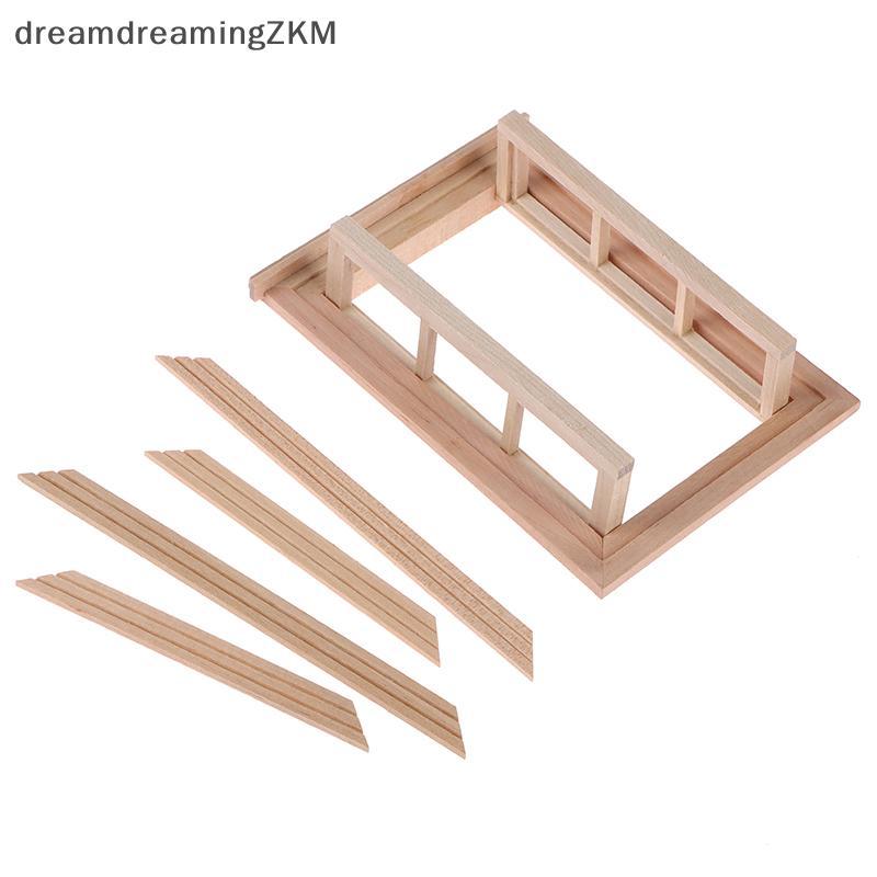 [dreamdreaming] 1 Bộ 1: 12 Nhà Búp Bê Khung Cửa Sổ Không Sơn Thu Nhỏ 6 Chảo Nội Thất Cửa Sổ Mô Hình Trang Trí Nhà Búp Bê Phụ Kiện [zkm]