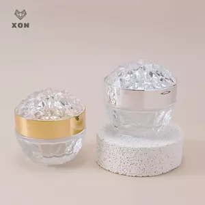 1 chiếc Lọ kem mặt thủy tinh 50g sang trọng có nắp Hộp đựng mỹ phẩm Acrylic cho lọ kem dưỡng da Chai dưỡng da du lịch [Mina]