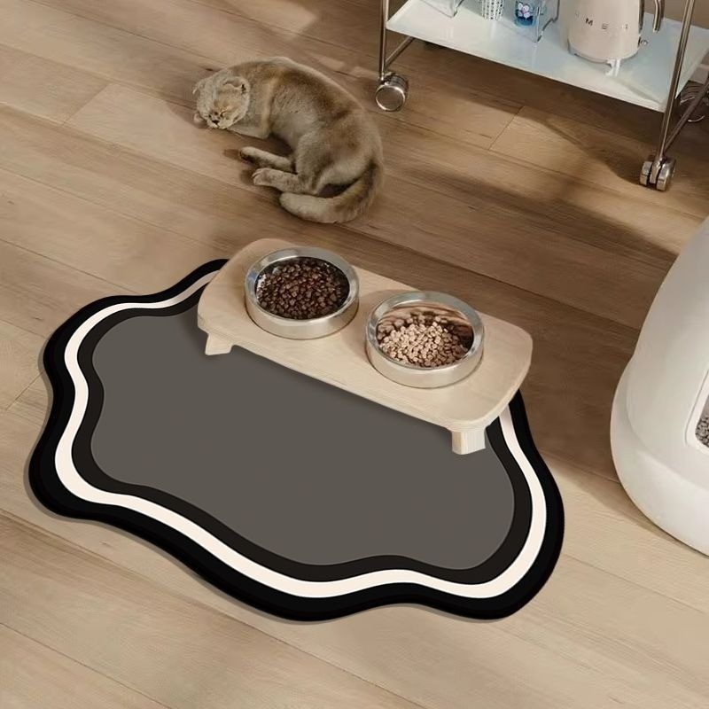 Thảm ăn Cat Diatomite Thảm thấm hút thức ăn chống trượt Thảm lót thú cưng chống thấm nước Placemat Dễ dàng làm sạch