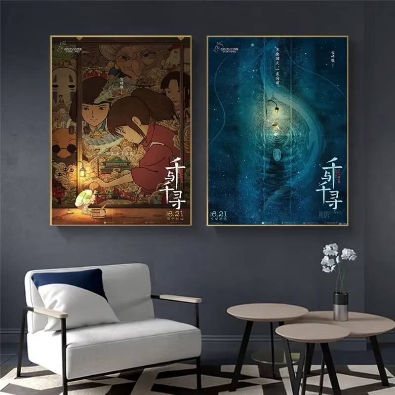 Hayao Miyazaki Totoro Spirited Away Tranh Canvas Anime Nghệ Thuật Trang Trí Nhà