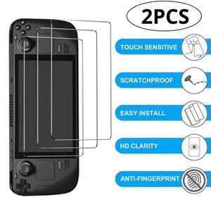 1-2 Chiếc HD Kính Cường Lực Cho Sàn Hơi Nước Matte Bảng Điều Khiển Trò Chơi Bảo Vệ Màn Hình Cho Sàn Hơi Nước Oled Chống Ánh Sáng Xanh Kính Phim
