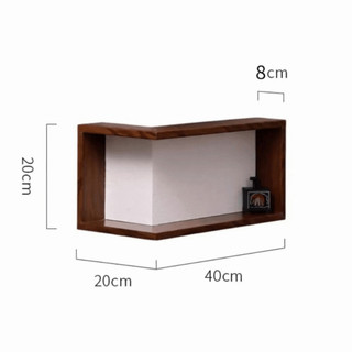 Kệ treo tường góc DWELLCO, Kệ sách góc treo tường, Tiết kiệm không gian Kệ nổi 90 độ Kệ trưng bày bằng gỗ tại nhà