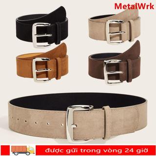 Thắt lưng rộng da lộn METALWRK, Thắt lưng rộng 4,8cm kiểu Mailaard có khóa chốt, Thời trang nữ Thiết kế sang trọng Đa năng Hợp thời trang Dây đeo thắt lưng kinh doanh Quà tặng
