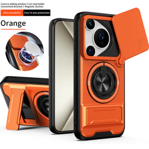 Dành Cho Huawei Pura 70 Pro + / Huawei Pura 80 Pro Ultra Funda Vỏ Điện Thoại Ống Kính Bảo Vệ Camera Với Giá Đỡ Vòng Kim Loại Chống Sốc