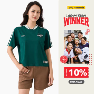 Áo Phông Nữ Yody Cổ Tim Dream Team WCTS26S036
