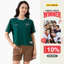 Áo Phông Nữ Yody Cổ Tim Dream Team WCTS26S036