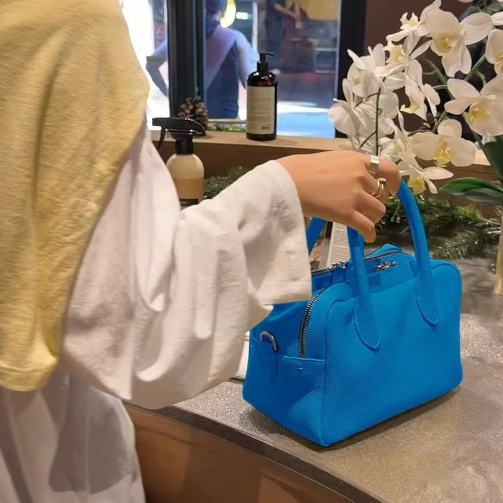 Túi đeo vai HOBBYIN, Túi xách nữ da PU họa tiết Litchi, Túi đeo chéo nghiêng công suất lớn chống thấm nước 2026 cho nữ
