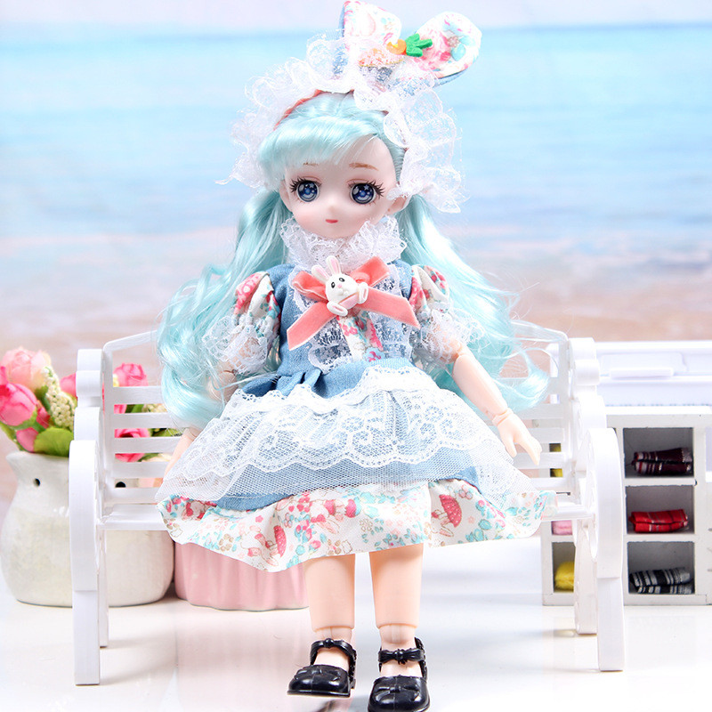 【SKISOPGO】Búp Bê Cỡ To, Búp Bê BJD 3D 30cm Có Khớp Cử Động Xinh Xắn, Búp Bê Mặt Anime Dễ Thương Cho Bé Gái