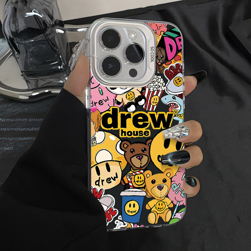 Ốp lưng chống sốc Drew House sticker, thiết kế phong cách cá tính độc đáo Cấp iPhone 17/16/15/14/13/12/11/X/XS Max