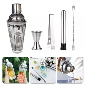 Bộ pha chế thủy tinh exhila 400ml Bình lắc cocktail có cần khuấy và cốc đo