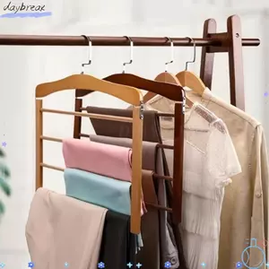 Móc treo quần DAYBREAK, Giá đựng khăn quàng cổ 5 lớp bằng gỗ, Dụng cụ sắp xếp tủ quần áo chống trượt đa năng cho cà vạt, khăn quàng cổ và hơn thế nữa