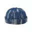Mũ Docker PYCOU, Mũ Skullcap không vành có thể điều chỉnh bằng Cotton, Mũ dưa thông thường thoáng khí chống gió thời trang Hip Hop