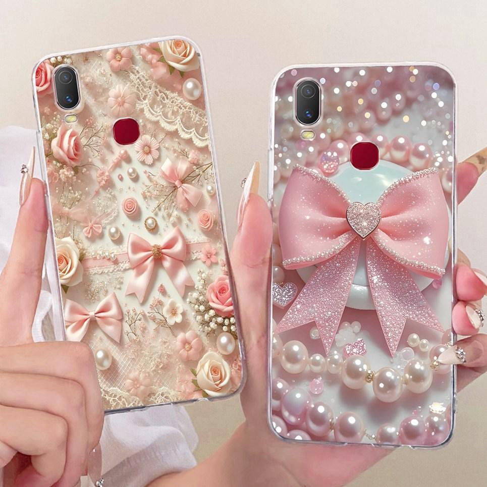 Jelly Bowknot Flower Butterfly Patten Ốp Lưng Cho Vivo Y11 2019 Y12i Vivo 1906 Vỏ Trong Suốt Silicon Mềm TPU Vỏ Điện Thoại