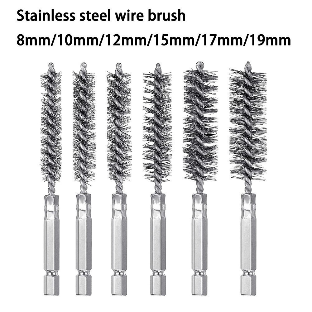 [Cosyh] Bàn chải làm sạch máy móc ống dây 8-19mm Dụng cụ đánh bóng rửa rỉ sét