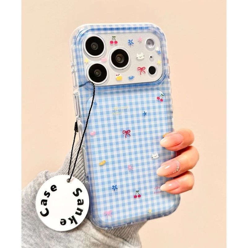 Check Cherry Cat Thích Hợp Cho iPhone17 Apple 16promax Ốp Điện Thoại 15 Bao Gồm 14 Phong Cách Mới 13 Nữ