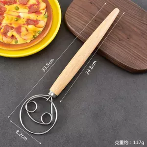Hàng sẵn có 304 Máy xay bột bằng thép không gỉ Tay cầm dài Máy xay sinh tố Đan Mạch Bột xay sinh tố và mì Dụng cụ cuộn dây tiện dụng