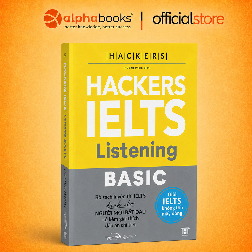 Sách – Hackers IELTS Basic Listening – Tự Học IELTS Từ 3.0-5.5 Kèm Lời Giải Chi Tiết (Gamma Books)