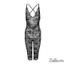Áo liền quần ren nữ không tay cổ chữ V sâu Sheer Bodycon Áo liền quần chéo phía sau