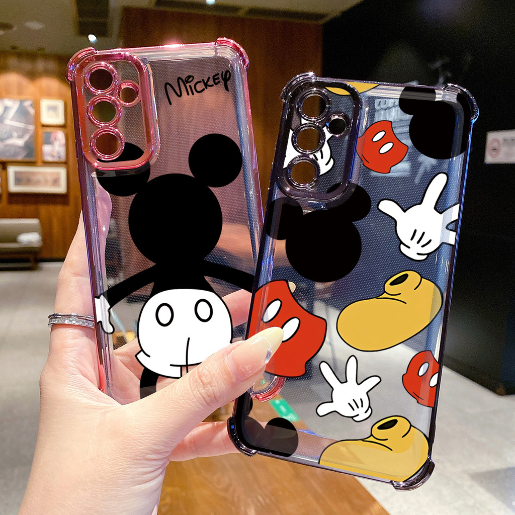 Tương Thích Với Samsung Galaxy A17 A07 A15 A05 A35 A55 A14 A34 A56 A36 A06 A16 Vỏ Mạ Trong Suốt Mickey Dễ Thương Chống Rơi