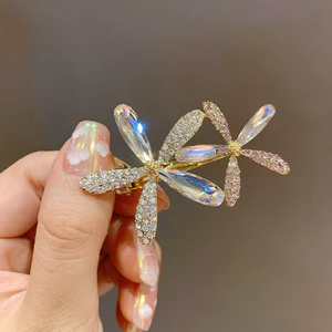 Pha Lê Tóc Phong Cách Mori Hoa Flat Clip Top Kẹp Tóc Sang Trọng Nổ Kẹp Cô Gái Kẹp Bên Mũ Đội Đầu MG1R
