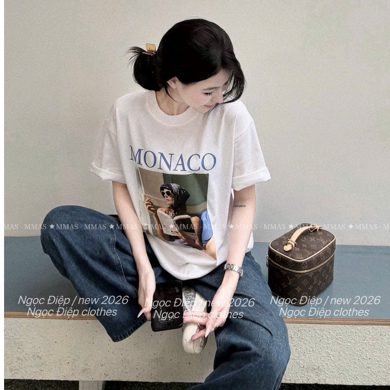 (Giao hàng 24h) Angela Áo Thun 100% Cotton QC L1 Chất Mỏng Mịn Siêu Mát không nhăn form rộng giấu quần AG012
