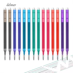 Bút xóa được DELMER, Thanh nạp lại có thể xóa được 0,7mm 0,5mm dung tích lớn, Đồ dùng học tập Nhiều màu Xanh đen mịn Bút Gel viết tay cầm nạp lại