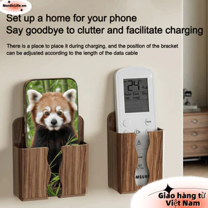 Hộp lưu trữ điều khiển từ xa TV NORDICLIFE, Giá đỡ điều khiển từ xa gắn tường đa năng, Hộp lưu trữ dính