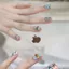 Tuyên Ngôn Handmade Đeo Móng Tay Bầu Không Khí Xanh Chấm Bi Champagne Nhấp Nháy Làm Trắng Da Cao Cấp Phù Hợp Với Manic