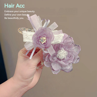 Không Khí Cảm Thấy Bên Ngoài Ánh Sáng Wisteria Series Hoa Lấy Kẹp Chuối Quá Khổ Kẹp Phẳng Đầu Đuôi Ngựa Tóc Kẹp Ngang
