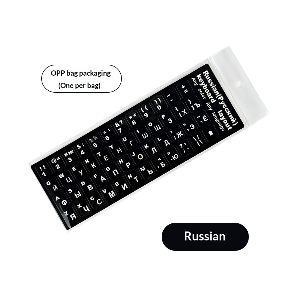Miếng Dán Sticker Bàn Phím Đa Ngôn Ngữ Phiên Bản Màu Sắc Nhám Mờ Chống Nước | KTAP - World of decals