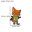 Hoạt Hình Dễ Thương Vui Nhộn Động Vật Điên Thành Phố Kim Loại Huy Hiệu Cáo Nick Judy Thỏ Hình Động Vật Thổ Cẩm Phụ Kiện 62KT