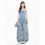Mỹ Xanh Thêu Kẻ Sọc Ống Không Đều Áo Vest Nữ Hot Girl Buổi Hòa Nhạc Mặc Slim-fit Ôm Hơn Nhìn Top Hợp Thời Trang 5.19