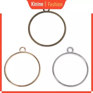 KIN Creative 10 Chiếc Mặt Dây Chuyền Tròn Trống Khung Viền Cho w Vòng Cho Trang Sức DIY