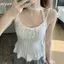 HFSHY Quần Áo Nữ Thời Trang Mùa Hè Chấm Bi Màu Trơn Sling Nữ Thời Trang Xuất Hiện Mỏng Mỏng Mỏng Phong Cách Trẻ Trung Áo VN