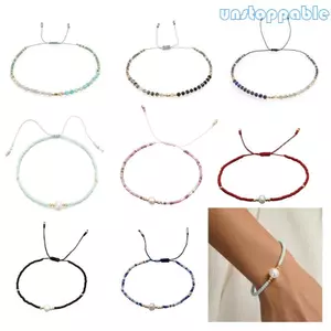 Unstop * Đính Hạt Vòng Tay Co Giãn Thoải Mái Cổ Tay Trang Sức Ngọc Trai Đàn Hồi Trang Sức Thích Hợp Cho Kỷ Niệm Sinh Nhật Celeb