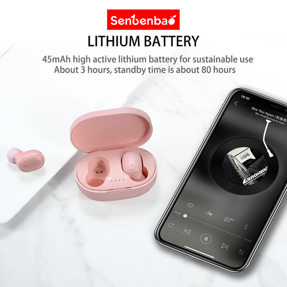Senbenbao A6S A520 A26 A80 Tai nghe Bluetooth Tai nghe không dây Tai nghe Bluetooth có Mic khử tiếng ồn chống nước